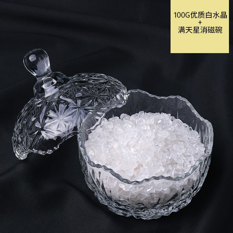 cristal natural piedra triturada desmagnetizante cuenco pulsera desmagnetizante energético cuenco de purificación para atraer la riqueza y el tesoro caja de almacenamiento utensilios adornos