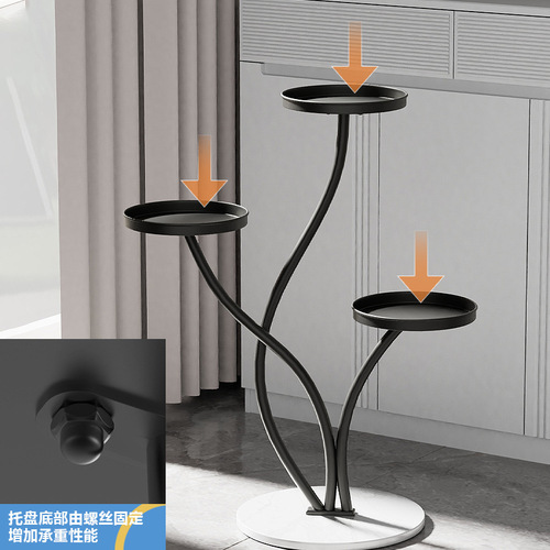 Slate flowerpot rack storage rack living room flower rack wrought iron floor-standing modern simple balcony succulent pothos flower rack