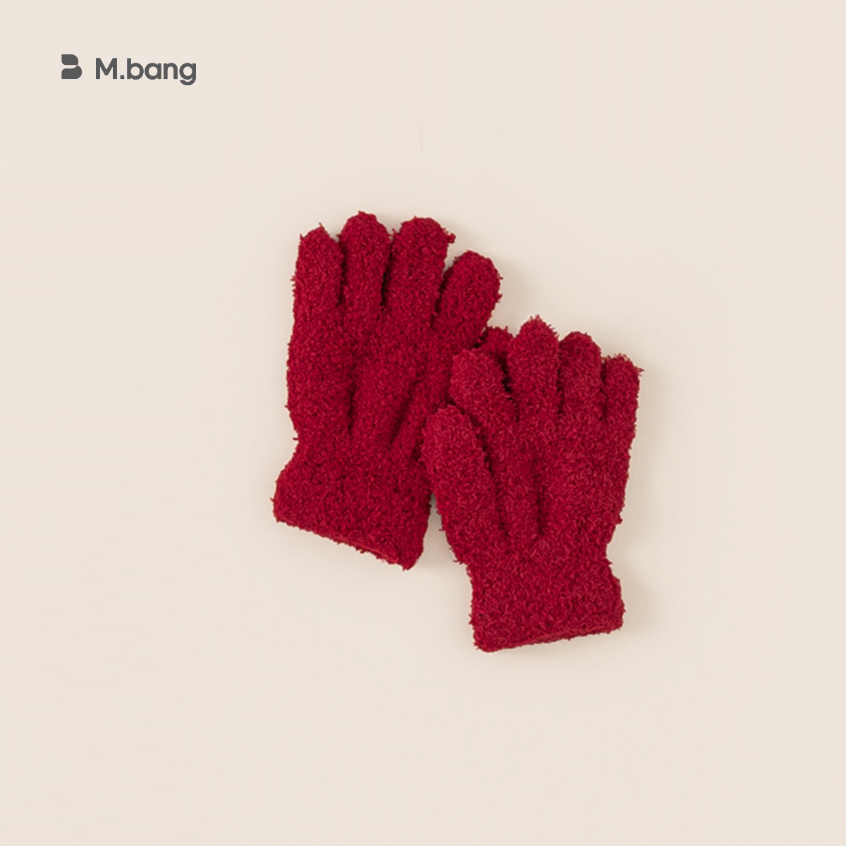 Yoobao ropa infantil guantes de niñas amor guantes de lana otoño y invierno nuevo bebé dulce guantes de punto de cinco dedos