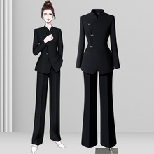 新中式职业西装套装女春茶艺师养生馆会所接待银行邮政客服工作服