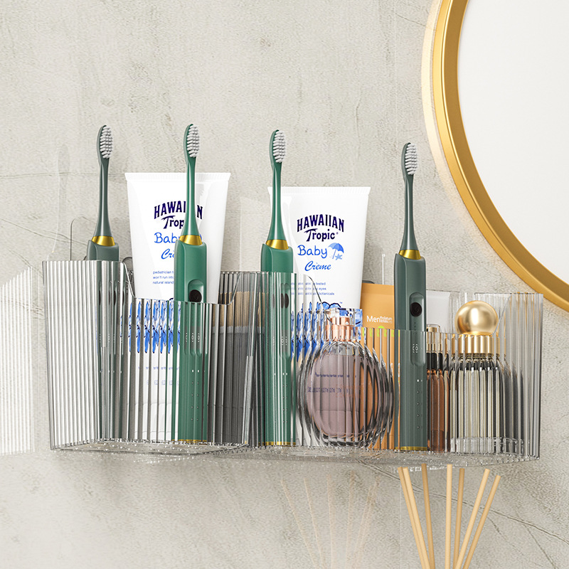 Espejo de baño gabinete caja de almacenamiento baño cosméticos lápiz labial perfume rack de almacenamiento armario colgante de pared caja de organización