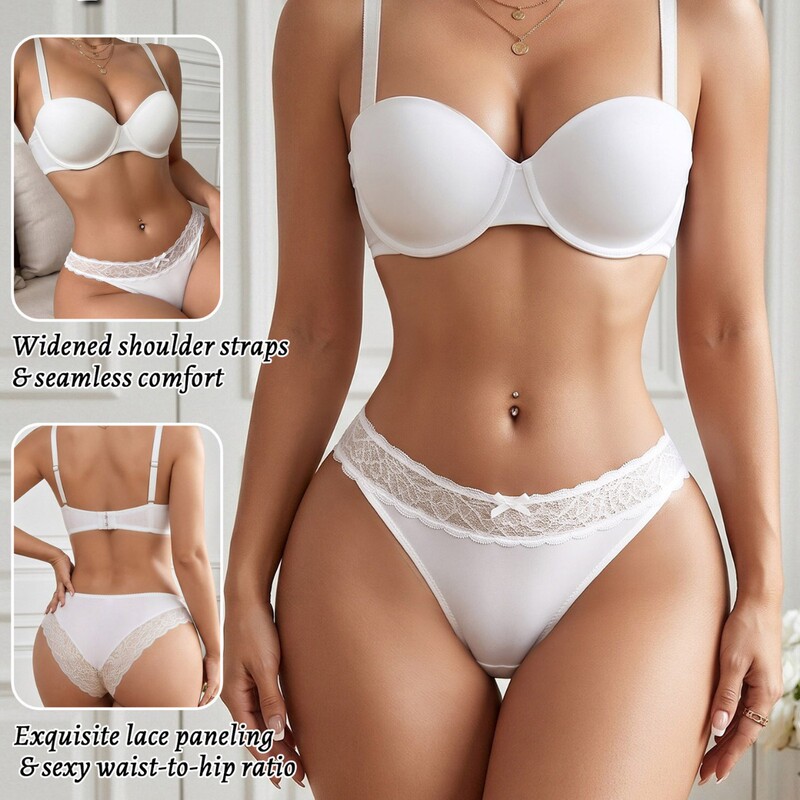 Push Up Bra exclusively for cross-border sales【Seamless Push-Up Bra Set】Lace-trimmed panties are comfortable and breathable Push Up Bra exclusively for cross-border sales【Seamless Push-Up Bra Set】Lace-trimmed panties are comfortable and breathable