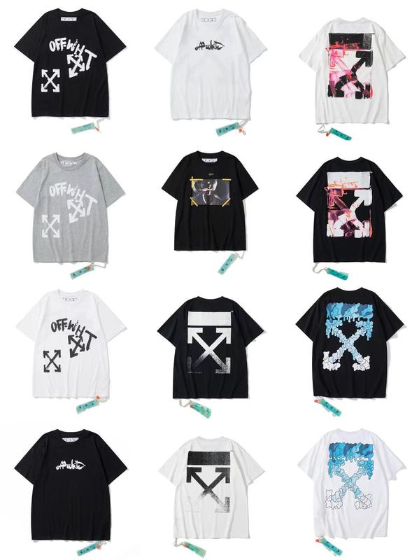 トレンディな漫画落書き油絵矢印半袖男性と女性ルーズカップル OFW 純綿半袖 Tシャツ夏 mk ゼブラ|undefined
