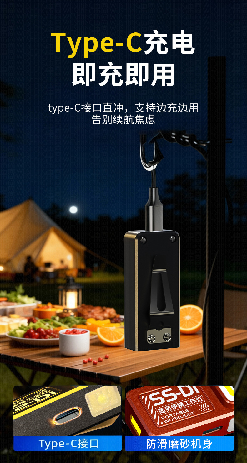 Wholesale Work Lights for Large Customers, Mini Super Bright Portable Multi-Functional Lighting Warning Work Inspection Emergency Lights