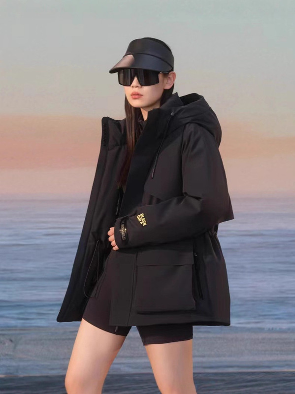 杨幂同款白鹅绒服收腰风壳4.0户外羽绒服女2025短款冬季新款外套|undefined