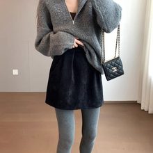 THEWOW M1U式千金范 麂皮纹理锁温保暖小A花苞廓形短裙裙裤