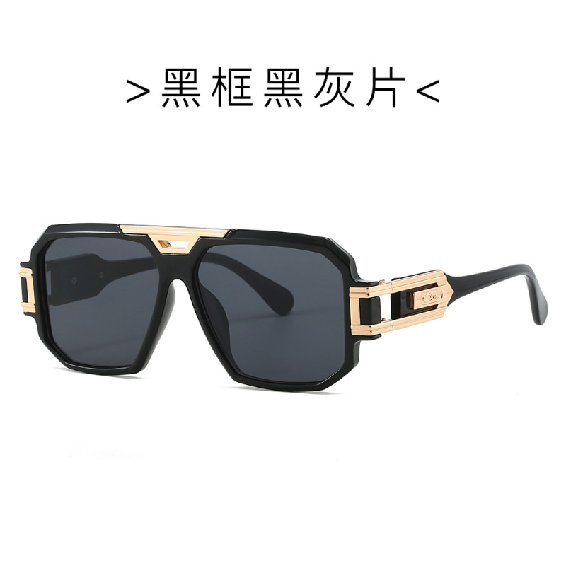 男性用の新しいスクエアフレームのファッショナブルなサングラス、女性用のハイエンドのクロスボーダー外国貿易トレンドのレトロなサングラス、ストリート写真撮影用の多用途メガネ|undefined