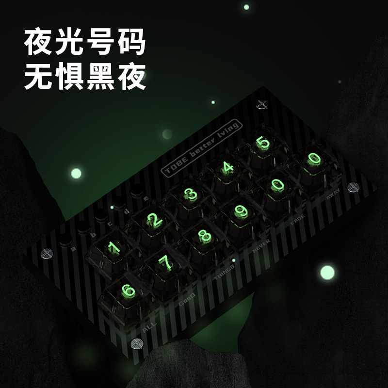 New Keyboard Parking Sign Creative Luminous Car Temporary Parking Moving Car Phone Number Plate for Women and Men New Ready Stock