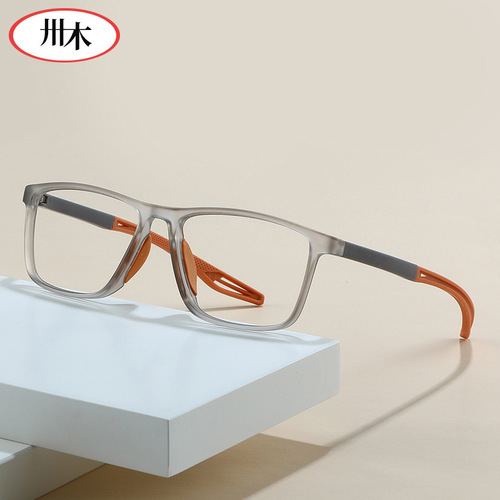 New cross-border anti-blue light reading glasses, middle-aged and elderly sports flat reading glasses, men's and women's anti-slip reading glasses