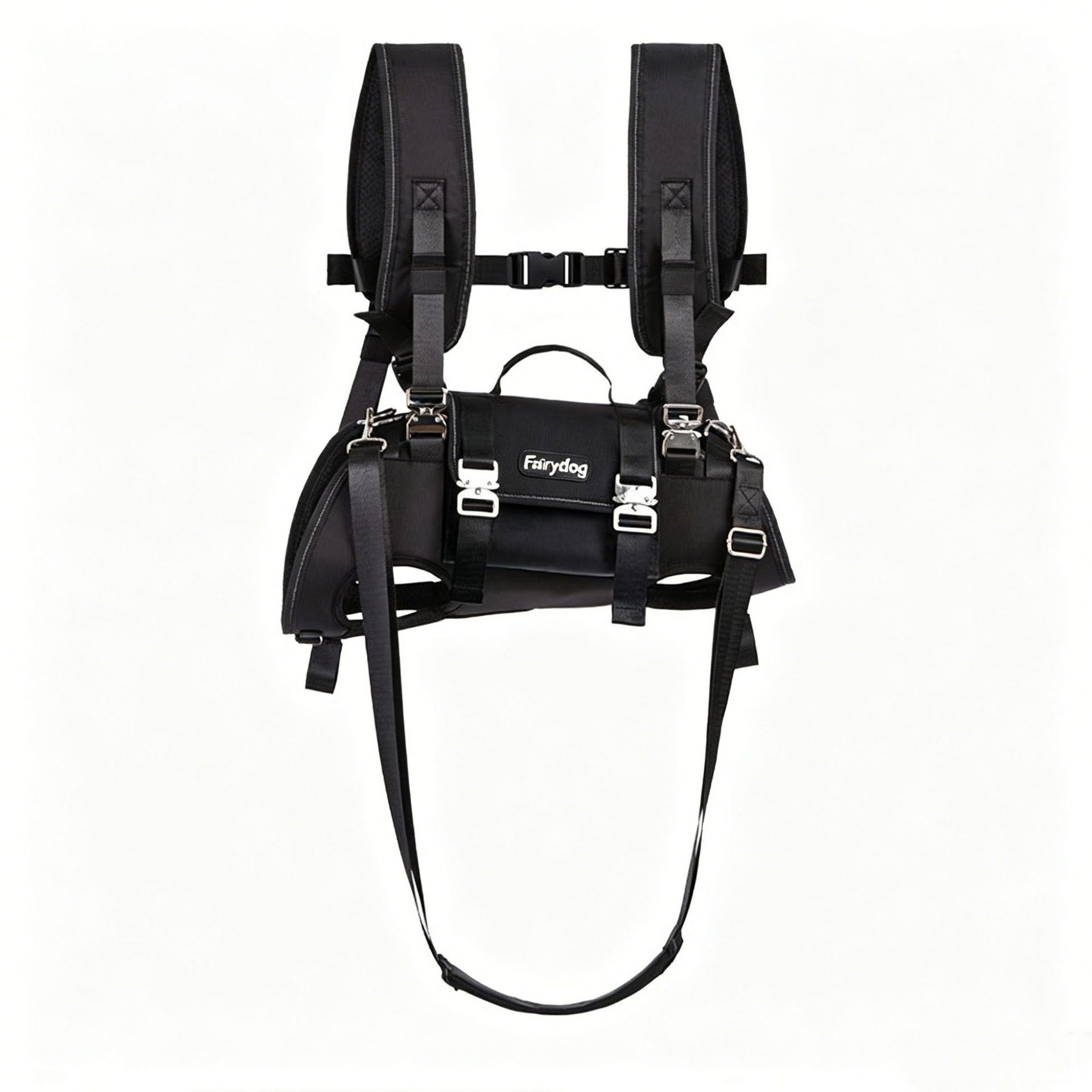 Mochila Fairydog de doble hombro con correa cruzada para perros pequeños, bolso para paseos con mascotas, artículos para mascotas