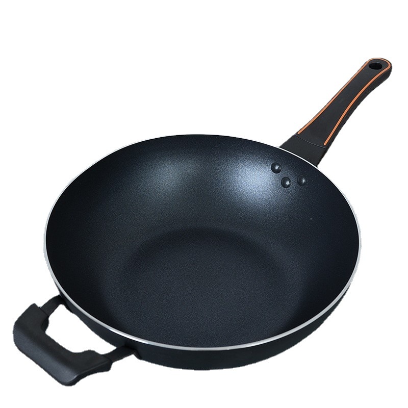 Zhongkang New Second Hot Wok Household Cooking Non-stick Pan Less Fume Thickened Composite Bottom Gas Induction Cooker Universal Pot