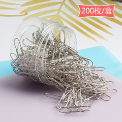 Office student fixed nickel-plated silver paper clip simple rust-proof paper clip 28mm office stationery creative bookmark