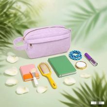 新款灯芯绒化妆包时尚简约迷你便携式化妆品口红收纳包手提大容量