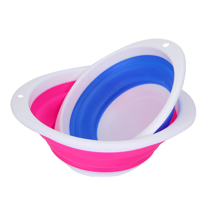 魚餌摺疊盆摺疊便攜式拌餌盆摺疊餌料盆加厚硅膠開餌盆漁具批發