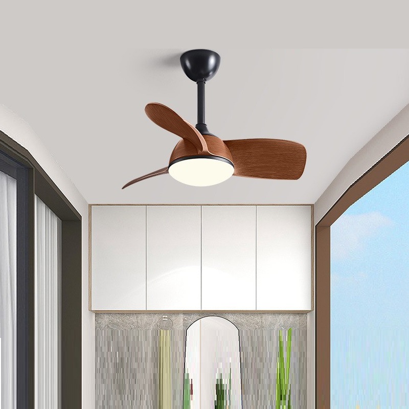 Ceiling fan light bedroom children's room ceiling fan light household dining room balcony small fan light with light fan chandelier