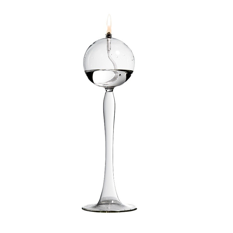 Creativo transparente hecho a mano candelabro de cristal de estilo europeo lámpara de aceite de vidrio decoración del hogar Decoración fábrica ventas directas