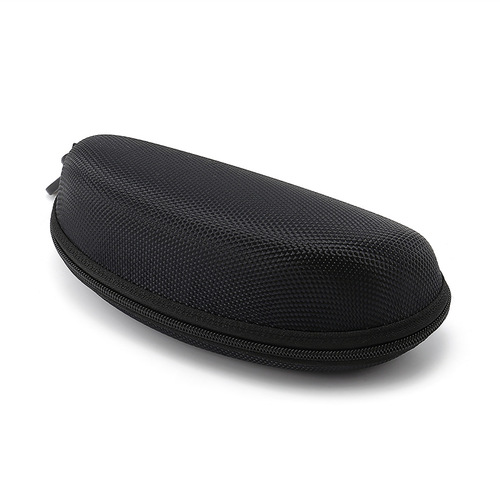 071 Large Full Frame Business Oxford Fabric Black Sunglasses Case with Zipper for Wholesale