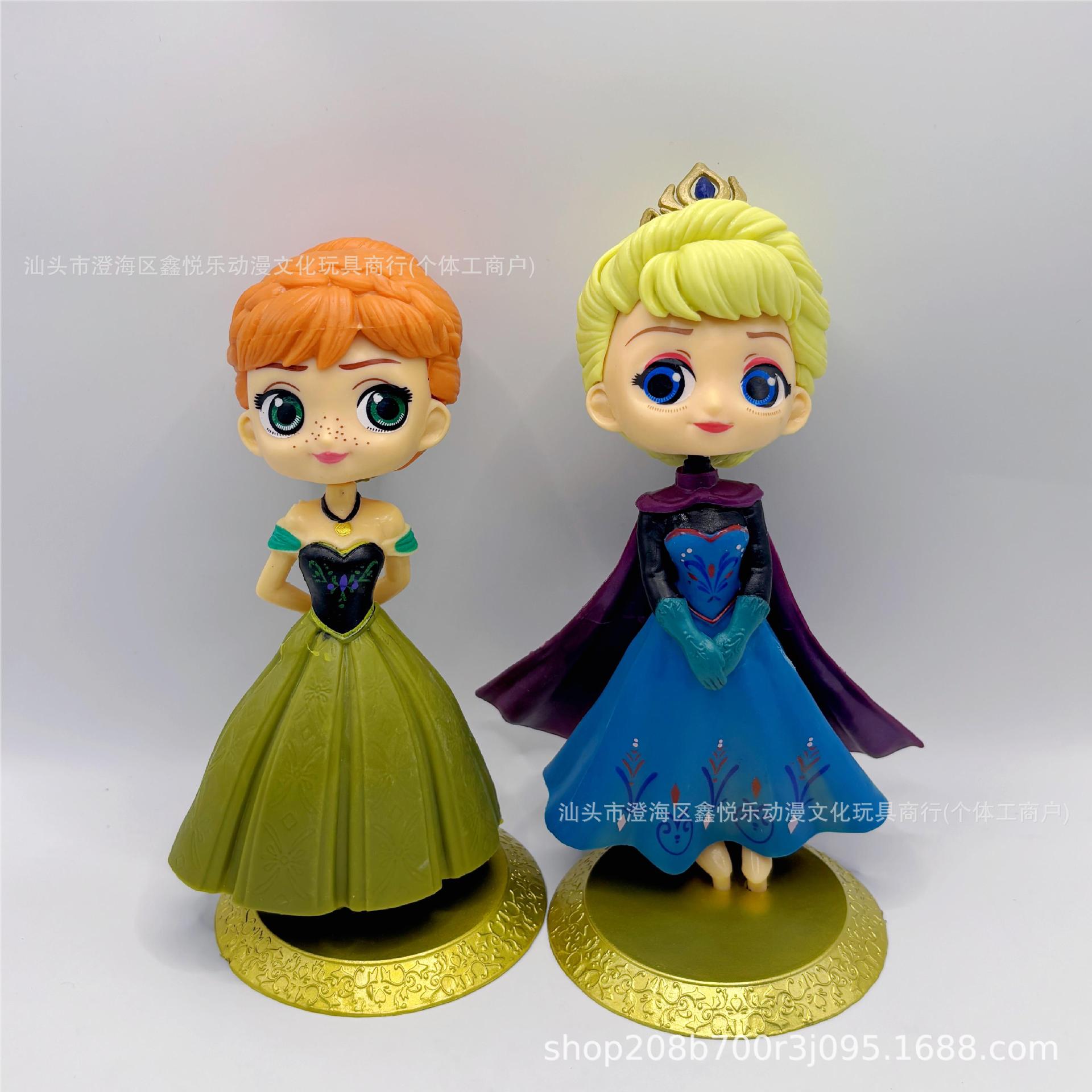 Nieve hielo Elsa Anna muñeca Elsa princesa Elsa modelo hecho a mano pastel horneado decoración regalos