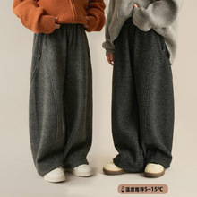 现货一件代发儿童裤子秋冬女童休闲裤加绒保暖显瘦亲子弯刀裤