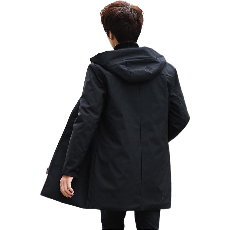 2022 invierno nuevos hombres de longitud media con capucha engrosada cazadora juventud casual más tamaño algodón acolchado abrigo ropa de hombre