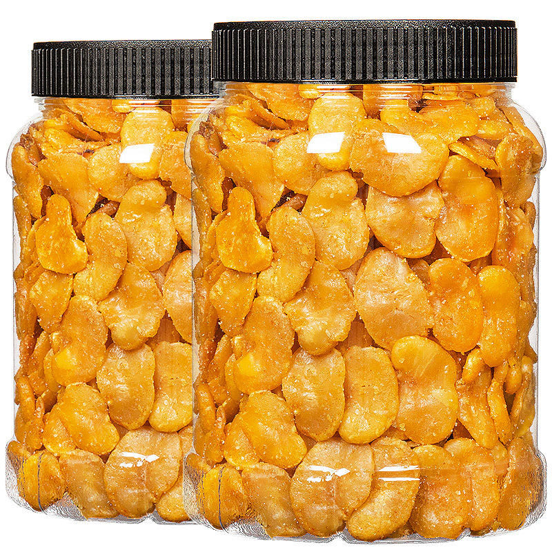 牛肉味兰花豆瓣批发500g罐装休闲零食坚果炒货香辣五香蚕豆类下酒