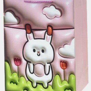 现货供应卡通3D效果礼品袋可爱手提袋BABY纸袋源头厂家