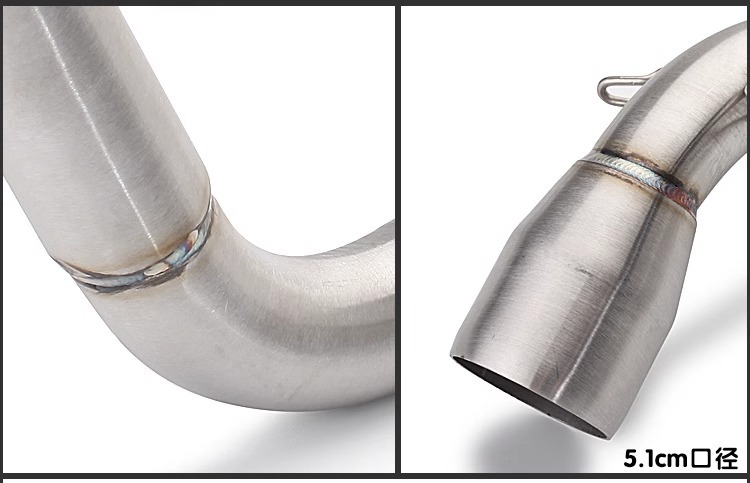 Motorcycle Exhaust Pipe Modification MSX125 Little Monkey Horizontal Exhaust Front Section One Split Middle Section Stainless Steel