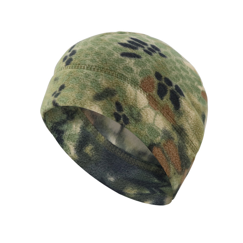 Sombrero de terciopelo camuflado otoño y invierno para hombres y mujeres sombrero de ciclismo al aire libre grueso a prueba de frío de ciclismo caliente protección de orejas sombrero de montaña