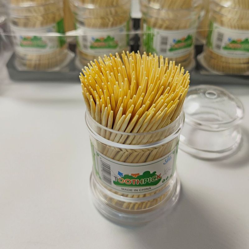 宝塔收纳牙签筒家用餐饮酒店便携式竹子双头牙签百货批发牙签盒|undefined