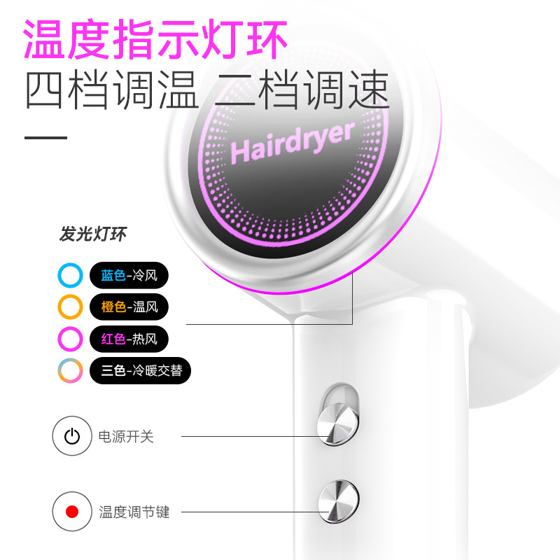 Amazon Kemei スマートヘアドライヤー 1600 ワットハイパワー高速ヘアドライヤー 6 スピード調整可能なマイナスイオンヘアドライヤー|undefined