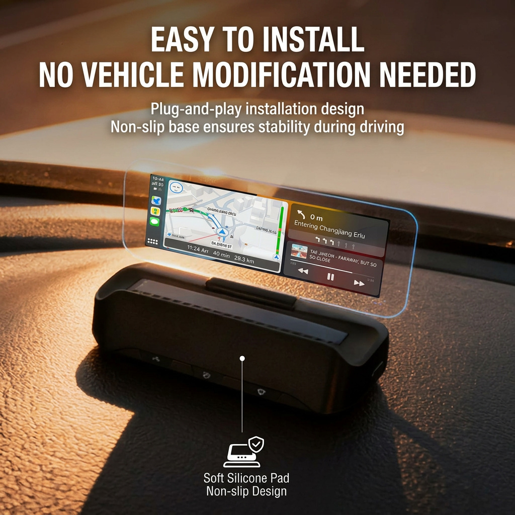 HUD Head-Up Display V3SE, foldable car-mounted display, portable high-definition head-up display V3SE