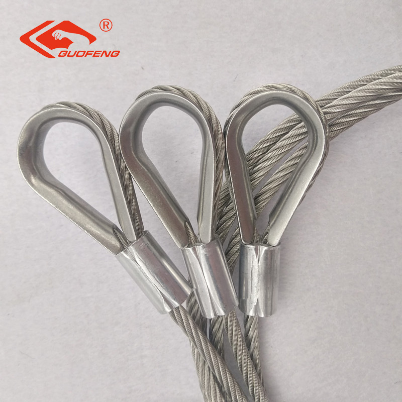 Cuerdas de acero prensadas con manga de aluminio equipo de ejercicios de cuerda de tracción de cuerda de acero anticaída cuerda de tracción de elevación de cuerda de acero