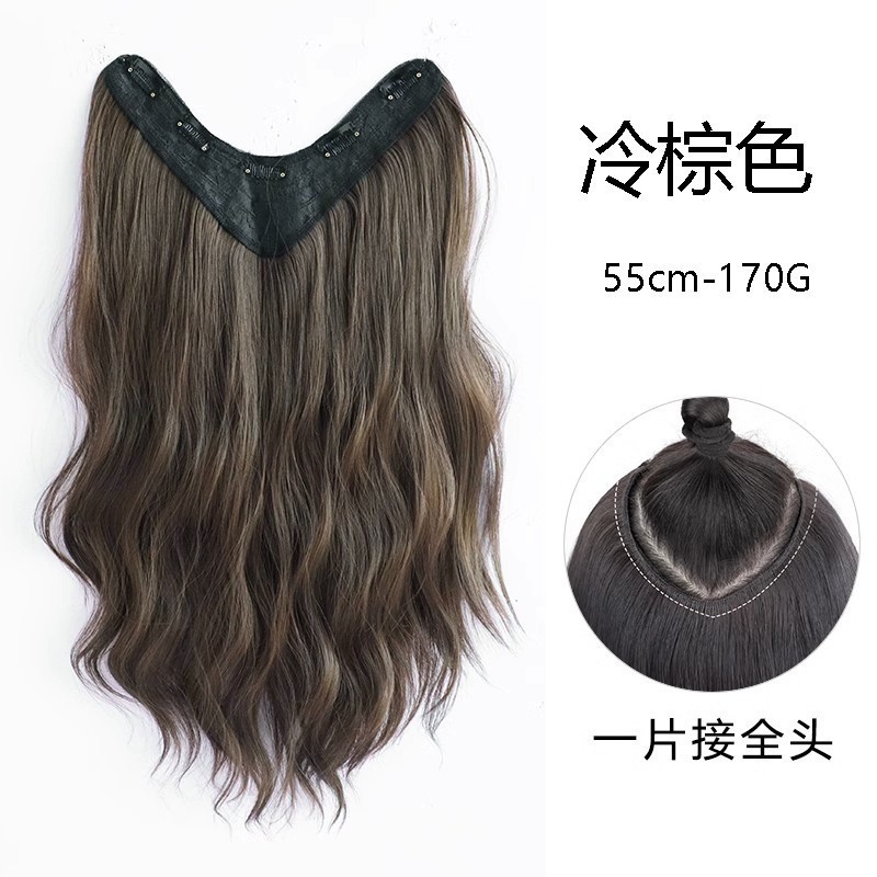 【纯欲初恋】发廊高层次女一片式内扣长直发隐形仿真发接发片|undefined