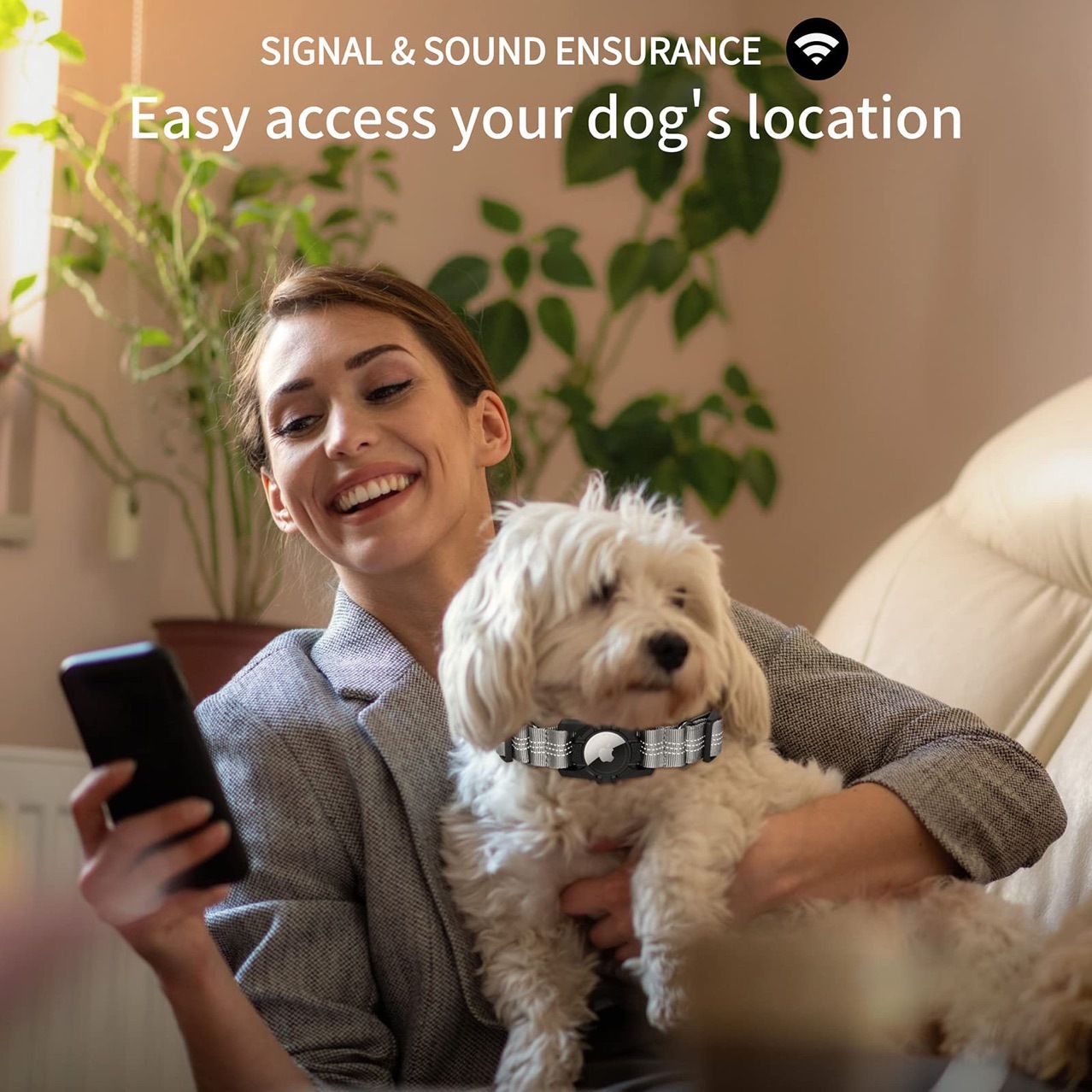 Venta caliente de Amazon para Apple Airtag Collar para perros Airtag Funda protectora Collar para mascotas Suministro directo de fábrica