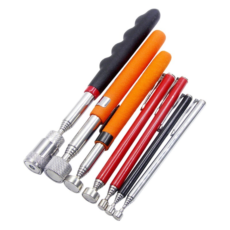 Varilla de succión de metal retráctil dispositivo de recogida magnética con barra magnética de luz herramienta de reparación de automóviles dispositivo de recogida de metal varilla de succión