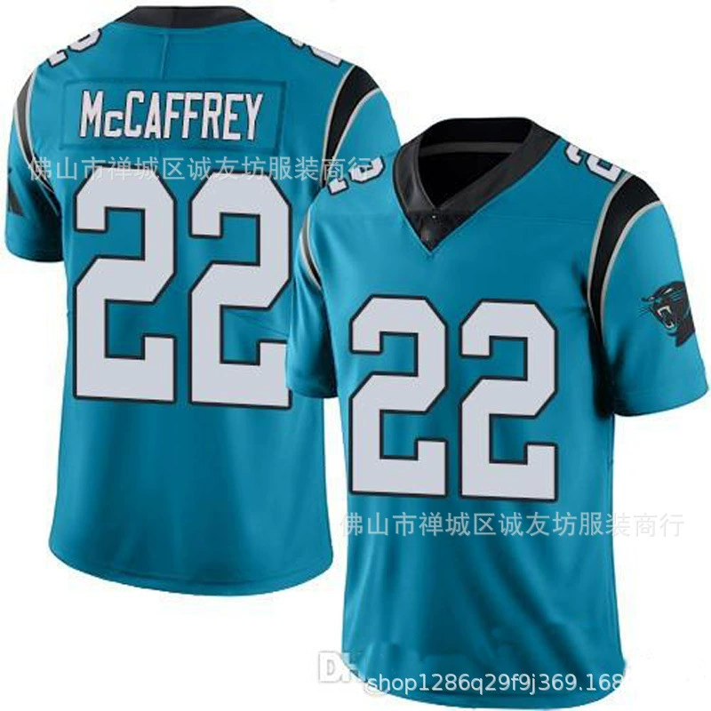 Джерси регби NFL Black Panther 22 синяя Panthers McCaffrey Jersey