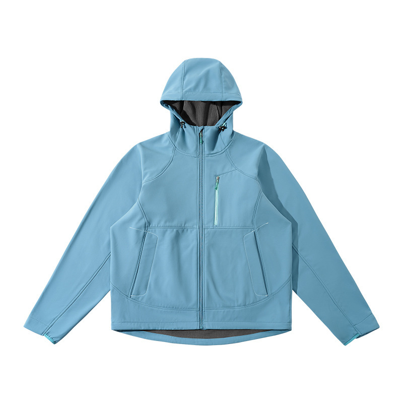 捷展男装|登山软壳夹克25冬季新品轻户外三防抓绒冲锋衣加绒外套|undefined