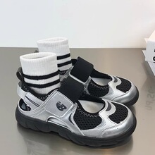 莆田童鞋恩B920凉鞋韩国玛丽珍一脚蹬aj软贝毛毛虫飞机包头sb凉鞋