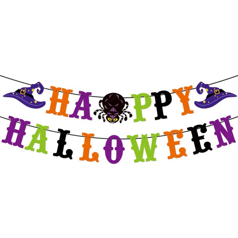 Europa y los Estados Unidos de la nueva decoración de fiesta de Halloween tira de banderas conjuntos de colgar en espiral barra de la casa embrujada colgar decoración tira de banderas