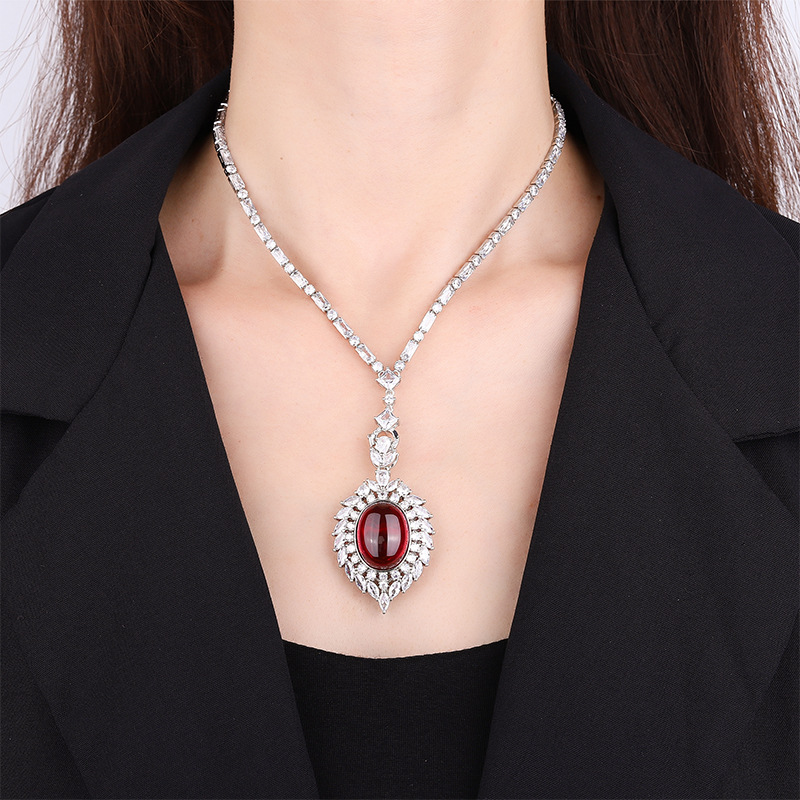 Zhuang Sheng joyas de cobre inferior chapado en oro de hielo plantación fluorescente denier superficie lisa brillante temperamento de lujo con incrustaciones colgante femenino 15*20