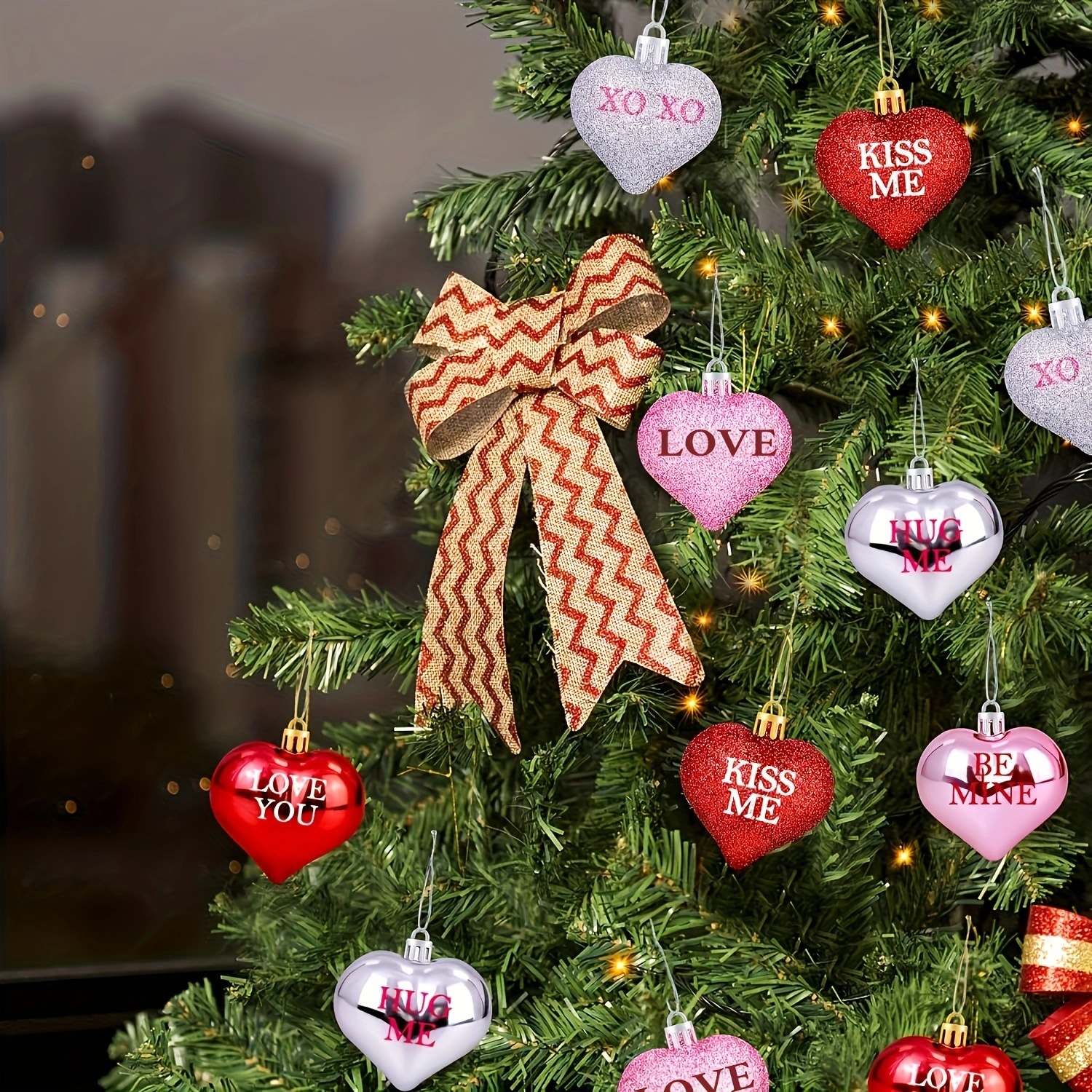 Día de San Valentín transfronterizo 4.5CM plástico impresión amor decoración de la atmósfera de la boda colgante