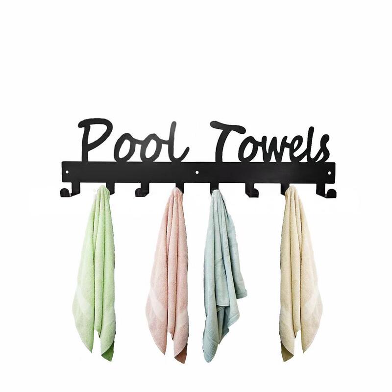 Cross-Border Punch-Free Multifunctional Iron Clothes Hooks, Towels and Bath Towels, Door Row Hooks, Simple Manufacturers, One Piece Straight Hair
