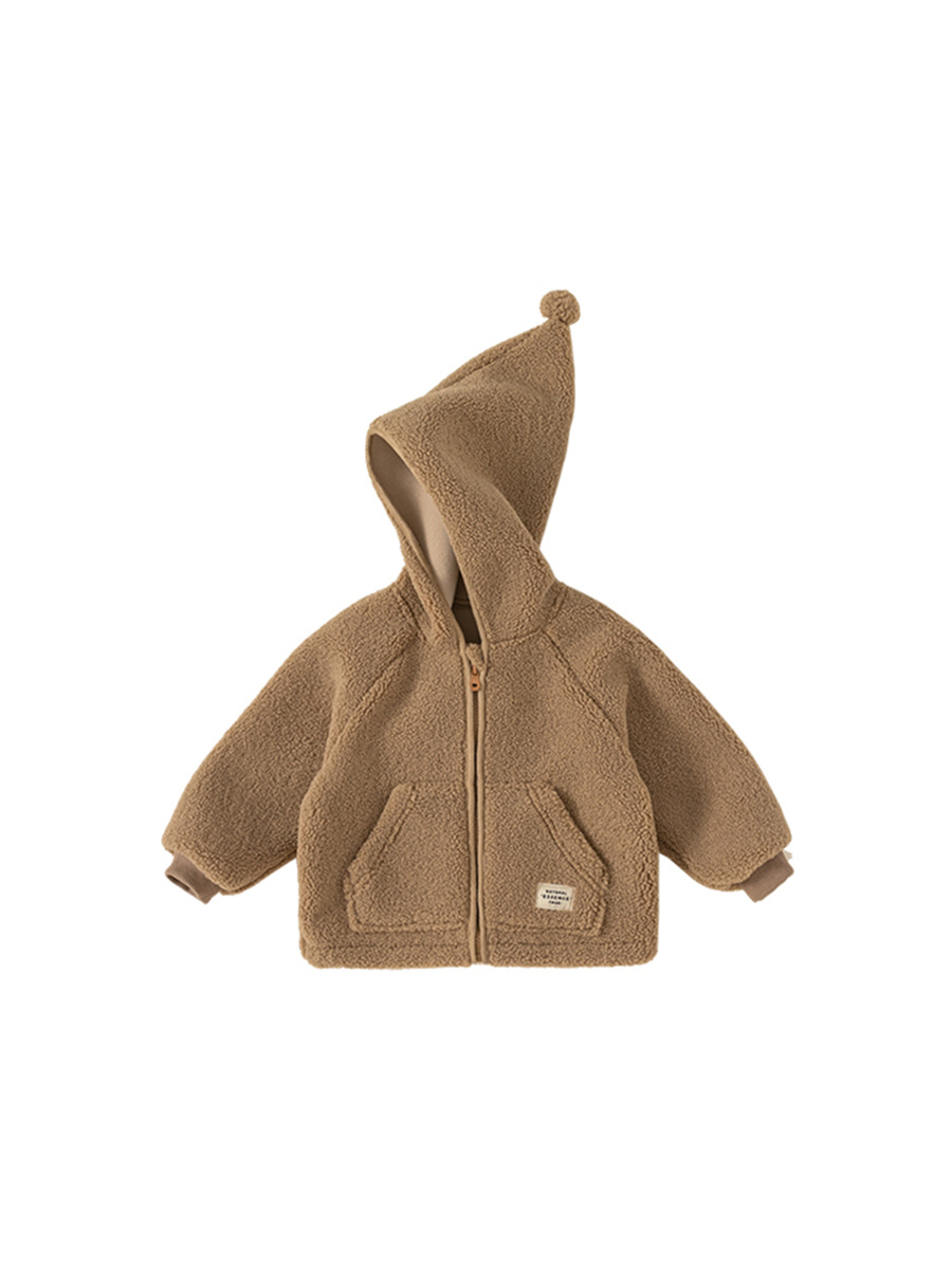 Babycity invierno nuevos niños de la capa duende sombrero diseño cremallera superior engrosada DY83047