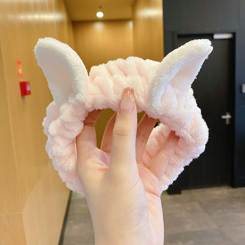 洗脸毛绒发箍女可爱新款卡通头饰洗脸敷面膜束发带防滑头箍卡发饰|undefined