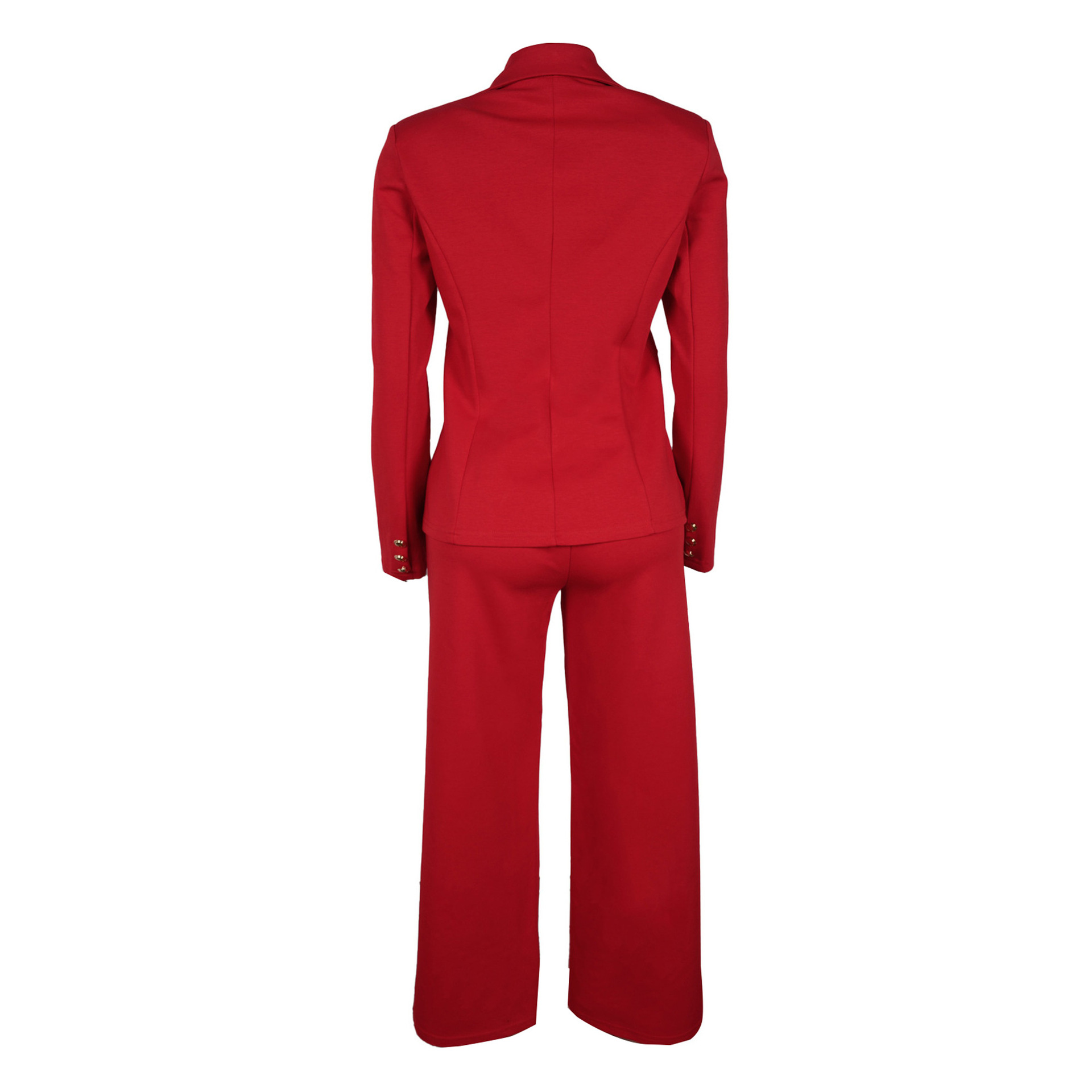 Completo elegante donna con blazer a revers a contrasto e pantaloni_voghion.com