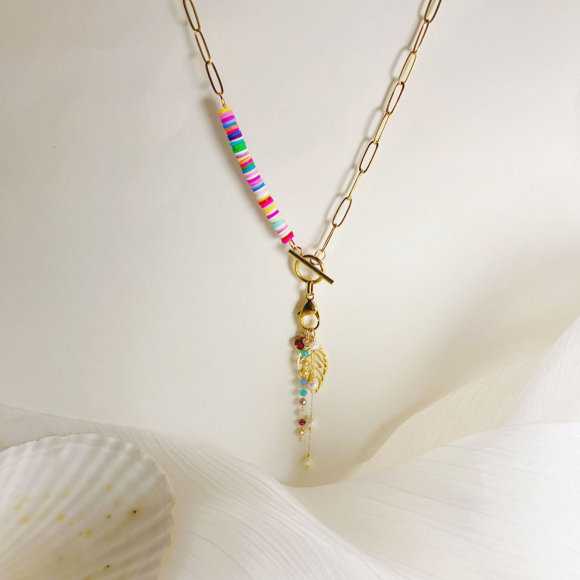 1 Piece Fashion Leaf Metal Titanium Steel Plating Womenu0027S Pendant Necklace