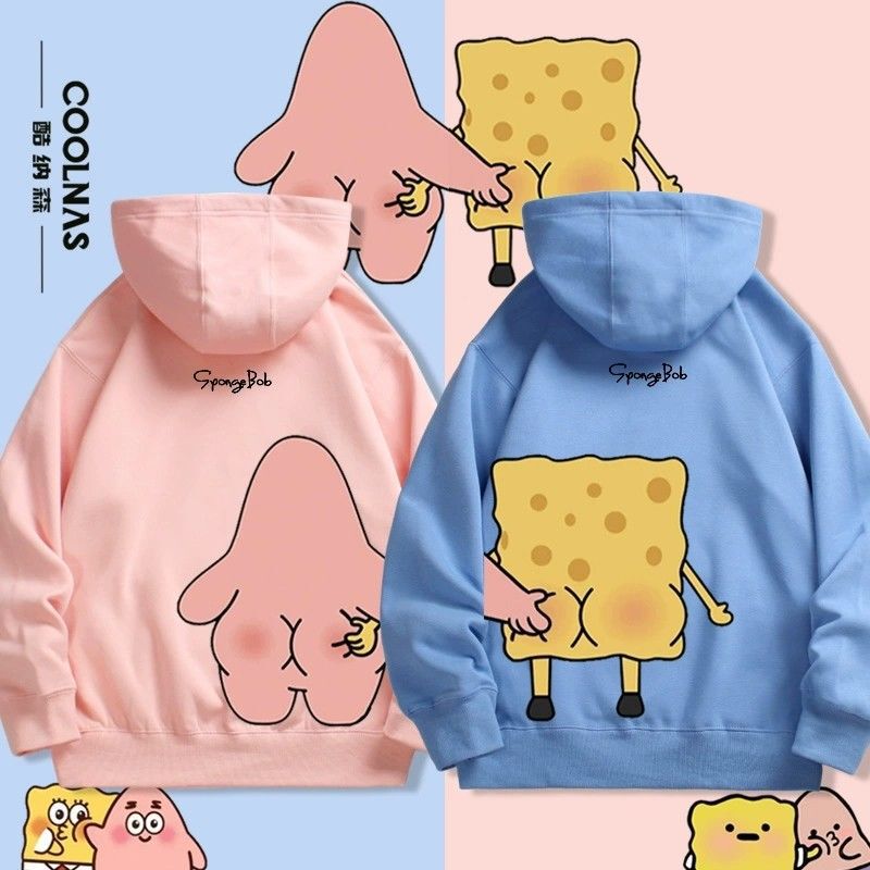 Spongebob Squarepants Patrick Star Cartoon Hooded Sweatshirt Men's and Women's Couple Wear Autumn and Winter Thin Hoodie Top 12 Spongebob Squarepants Patrick Star Cartoon Hooded Sweatshirt Men's and Women's Couple Wear Autumn and Winter Thin Hoodie Top 12