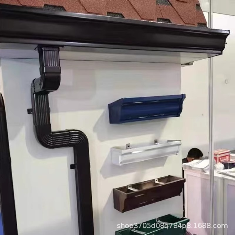 洐赢铝合金天沟雨水槽屋檐排水槽别墅阳光房成品檐沟雨水管接水槽