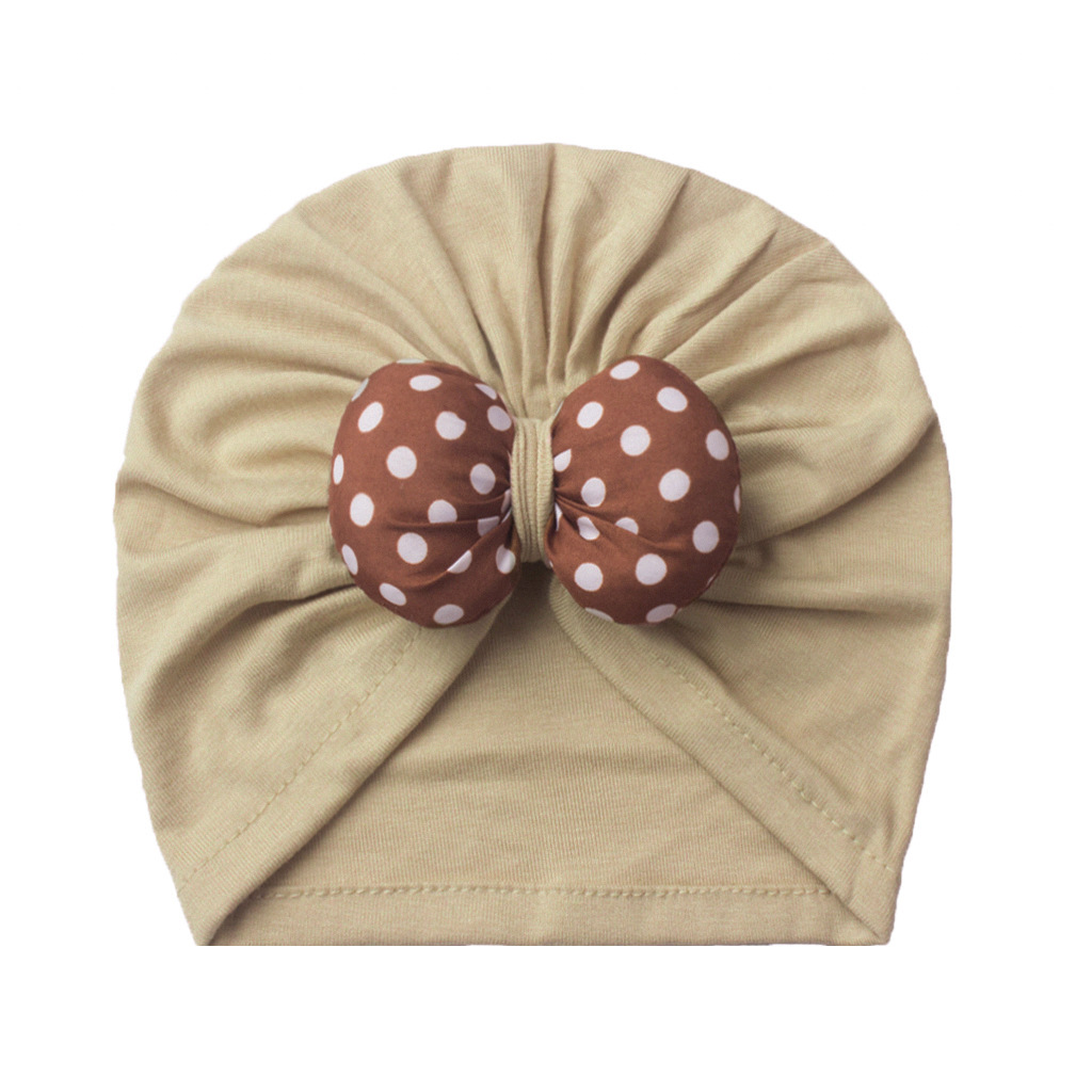All Seasons Season Baby Girl'S, Baby Boy'S Gender Baby Girl'S Baby Boy'S Basic Simple Style Polka Dots Bow Knot Baby Hat