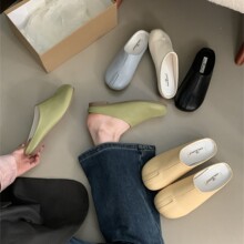 小众复古分趾鞋女2025年新款韩版网红晚晚猪蹄鞋包头半拖穆勒鞋鞋